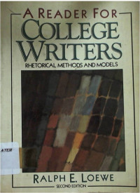Image of A Reader for College Writers Rhetorical methods and models