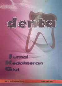 Denta (Jurnal Kedokteran Giigi) Vol. 10 No.1 Februari 2016