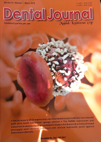 Dental Journal (Majalah Kedokteran Gigi): Vol. 51 Nomor. 1