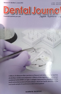 Dental Journal (Majalah Kedokteran Gigi): Vol. 51 Nomor. 2