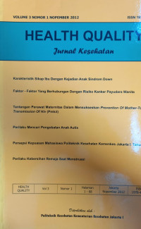 Health Quality(Jurnal Kesehatan)  Vol. 3 Nomor. 1