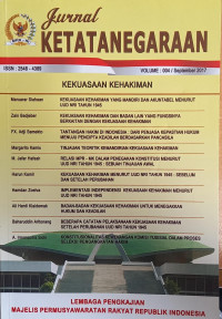 Jurnal Ketatanegaraan Vol. 4 September 2017