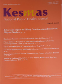 Kesmas (Nasional Public Health Journal) Vol.. 14 Issue 1