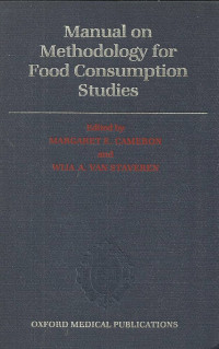 Manual on Methodology For Food Consumption Studies
