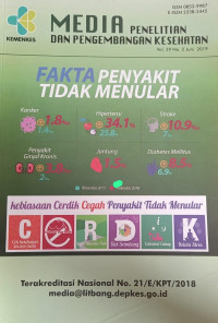 Image of Media Penelitian Dan Pengembangan Kesehatan Vol. 29 Nomor. 2