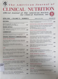 The American Journal Clinical Nutrition Vol. 79 Nomor. 4