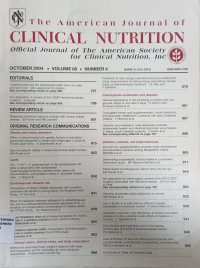 The American Journal Clinical Nutrition Vol. 80 Nomor. 2