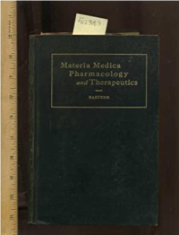 Image of Materia Medica Pharmacology and Therapeutics