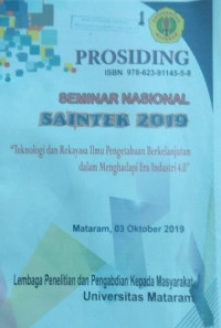 Image of Prosiding Seminar Nasional Saintek 2019 : Teknologi dan Rekayasa Ilmu Pengetahuan Berkelanjutan dalam Menghadapi Era Industri 4.0
